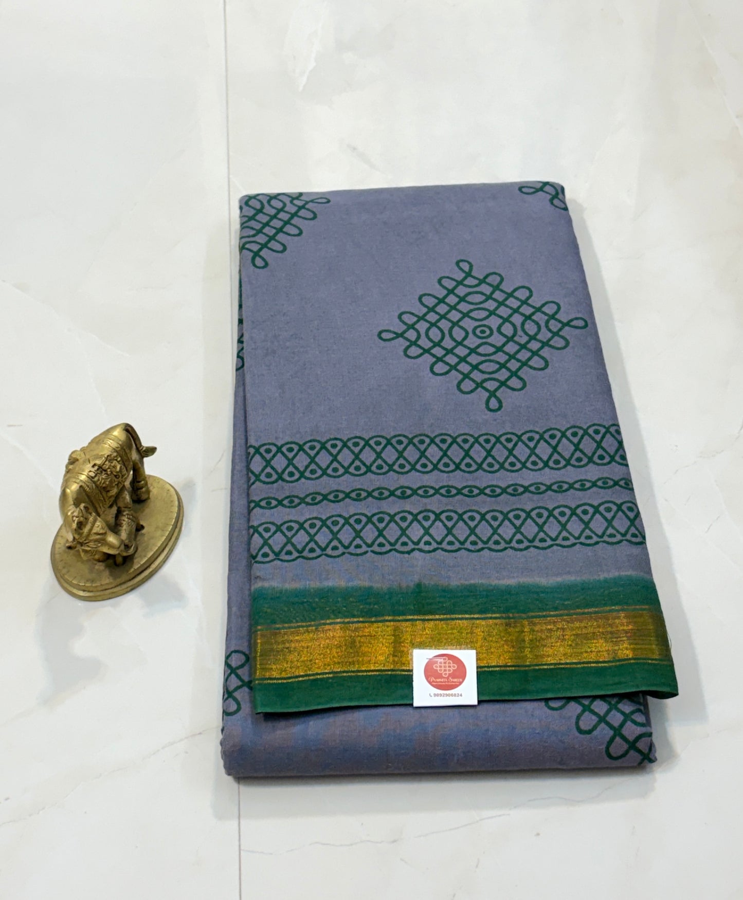 Sungudi Cotton Kolam Print
