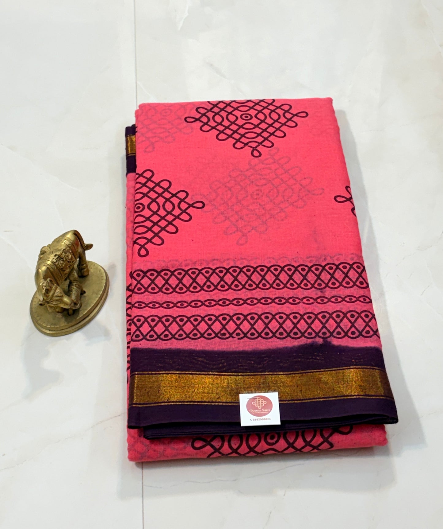 Sungudi Cotton Kolam Print