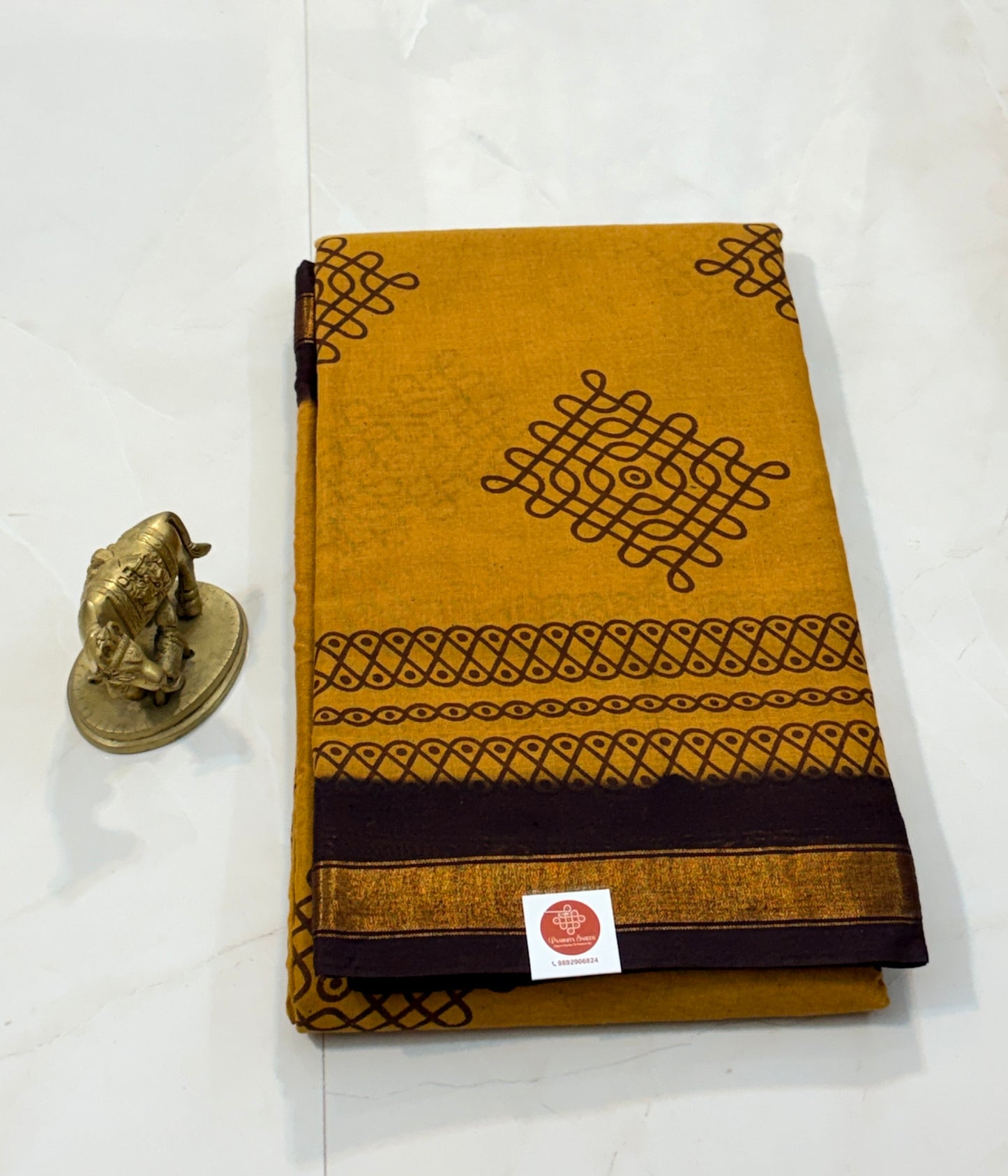 Sungudi Cotton Kolam Print