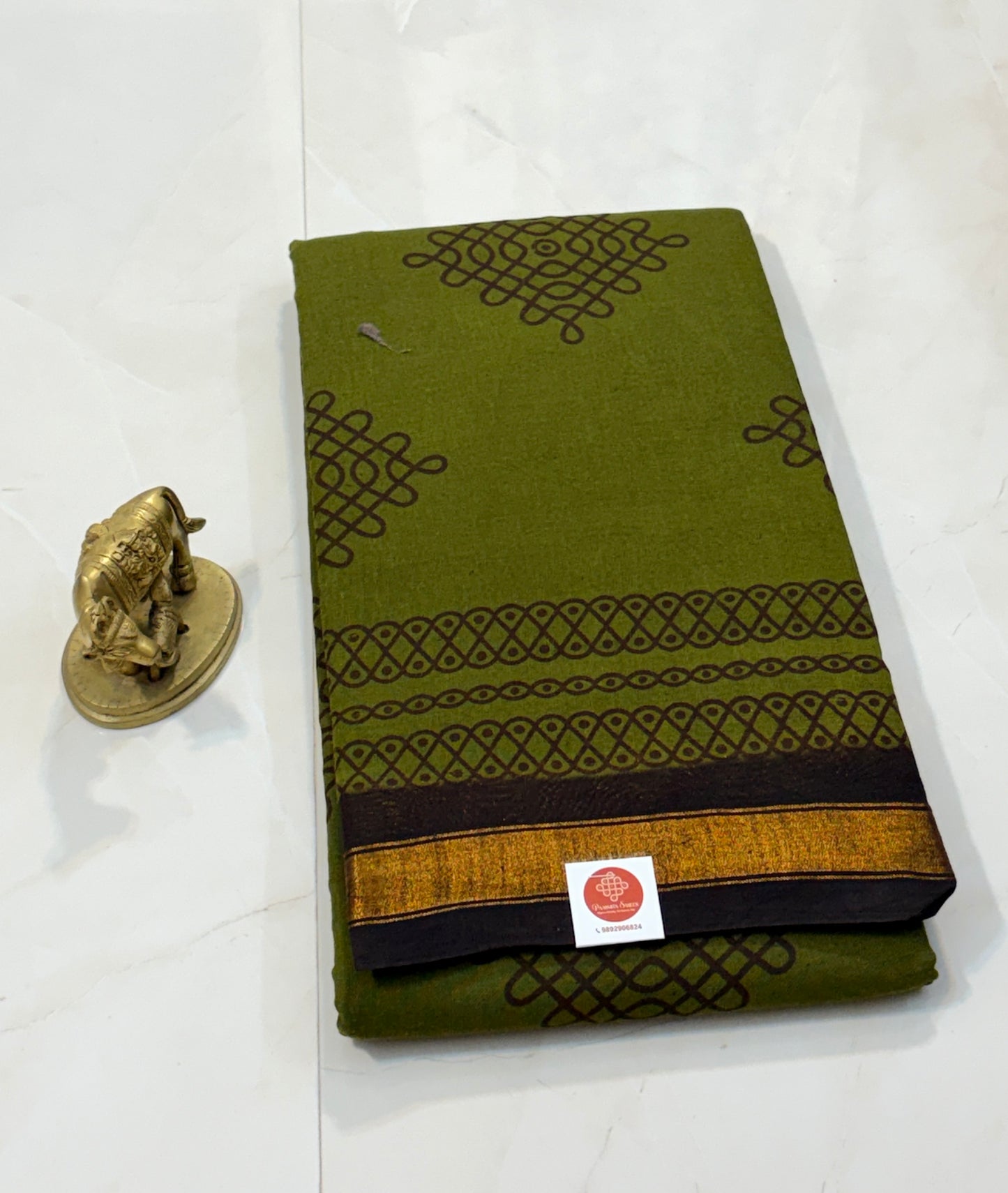 Sungudi Cotton Kolam Print