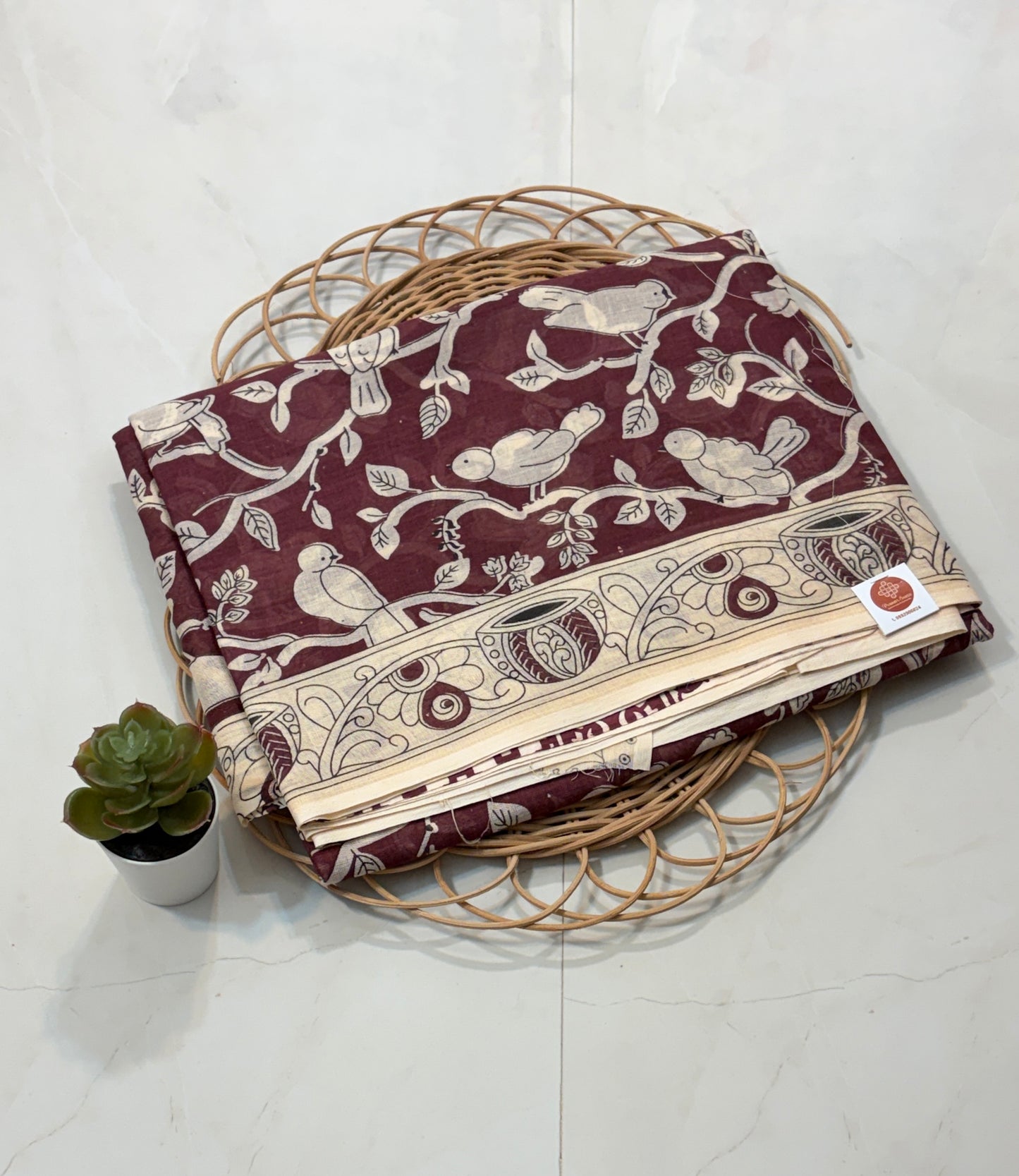 Kalamkari Prints on Soft Mul Cotton Saree