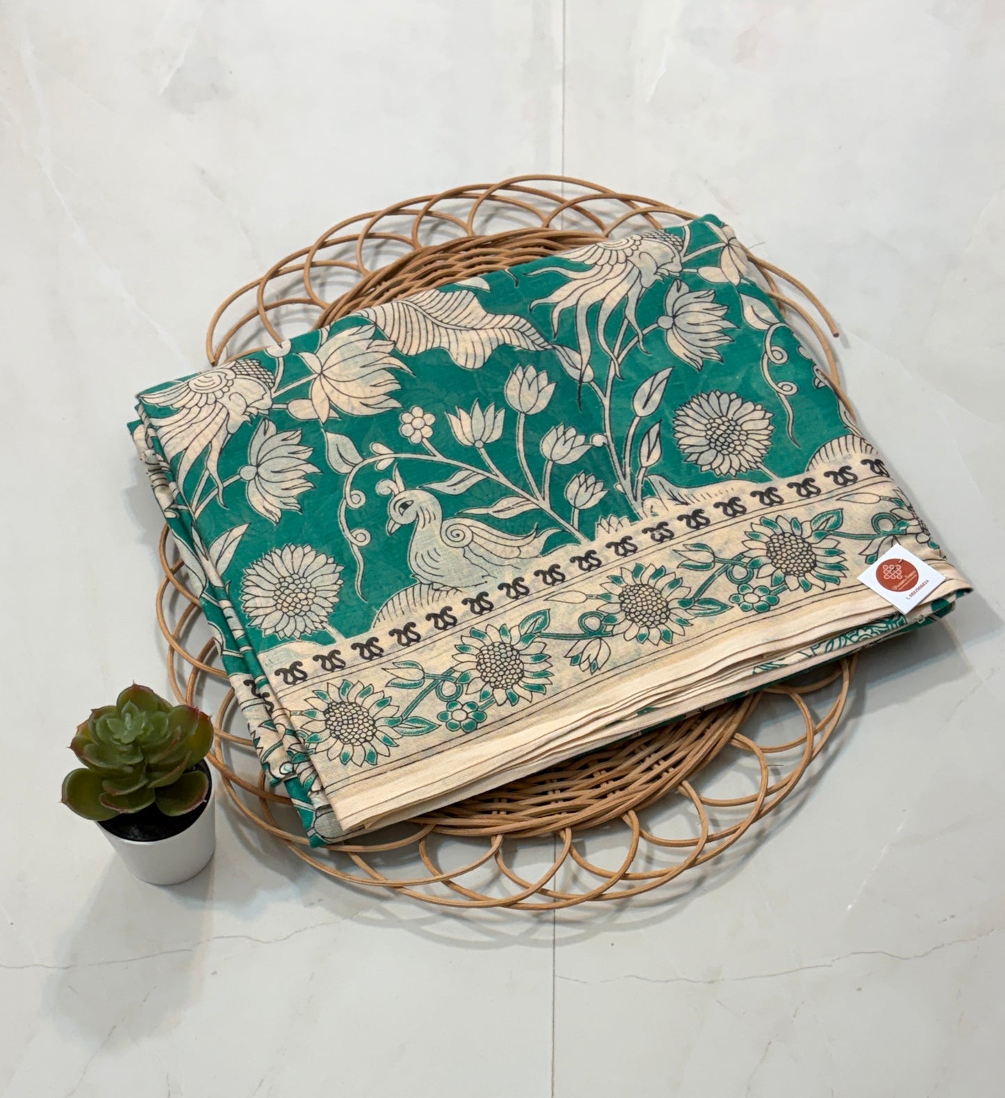 Kalamkari Prints on Soft Mul Cotton Saree