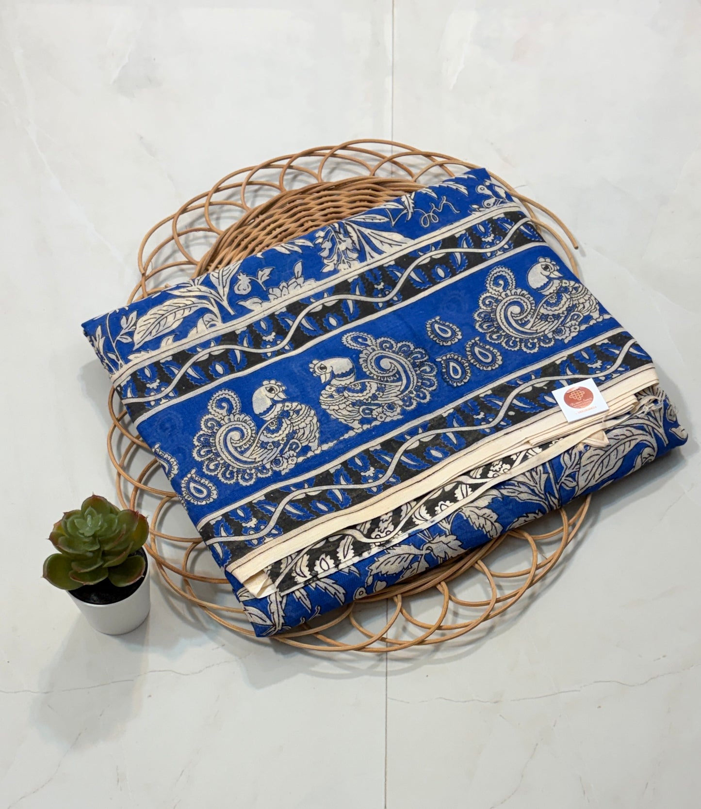 Kalamkari Prints on Soft Mul Cotton Saree