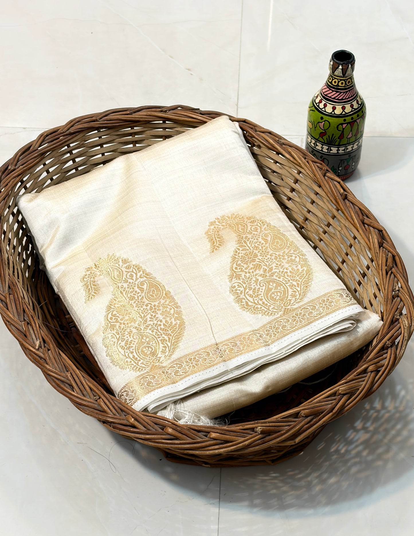 Raw Silk with Mango (Koyari) Border
