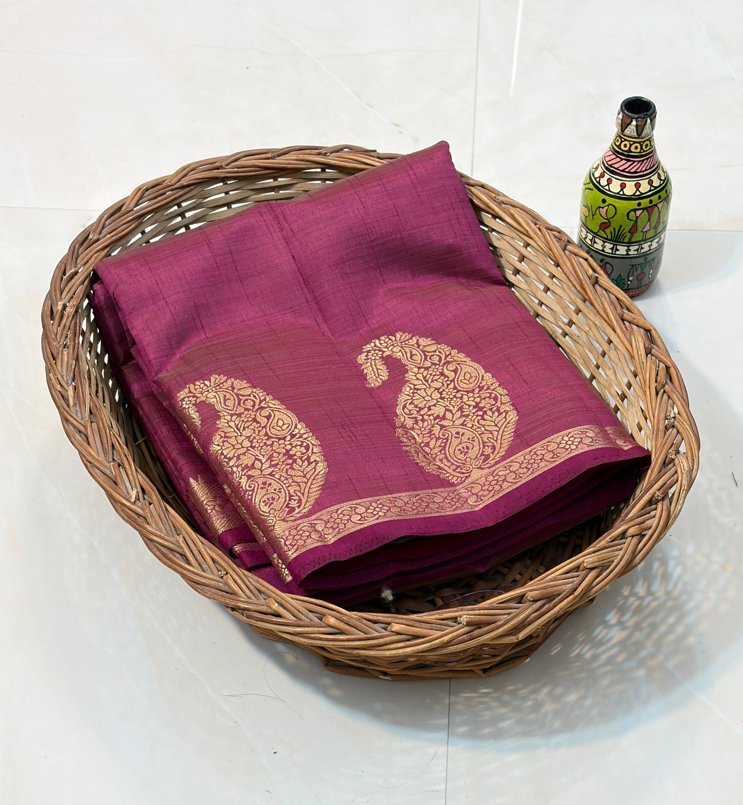 Raw Silk with Mango (Koyari) Border
