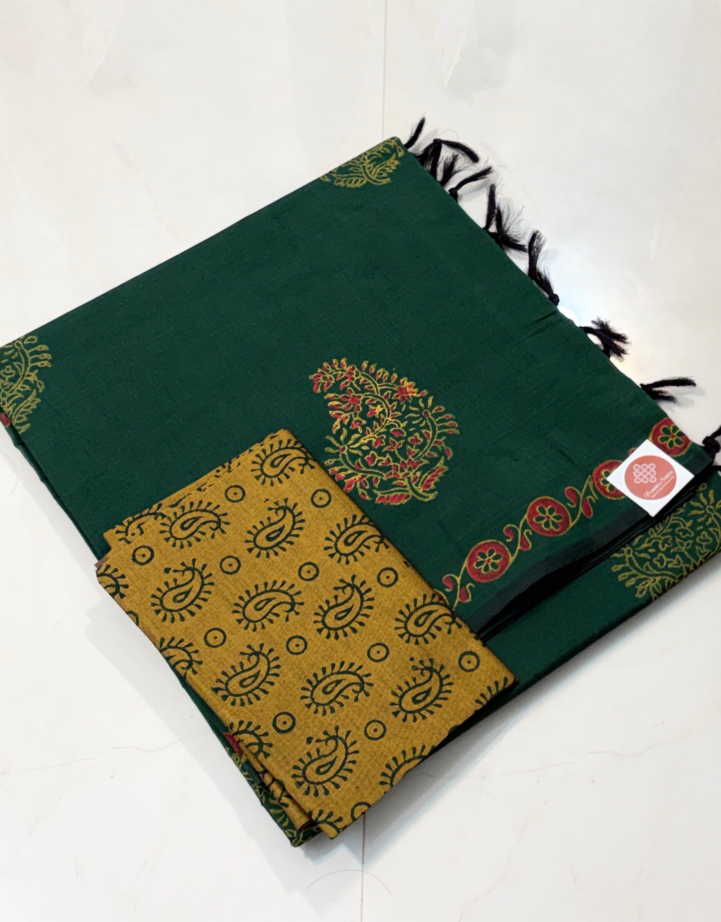 Cotton Silk Saree with Timeless Block Prints