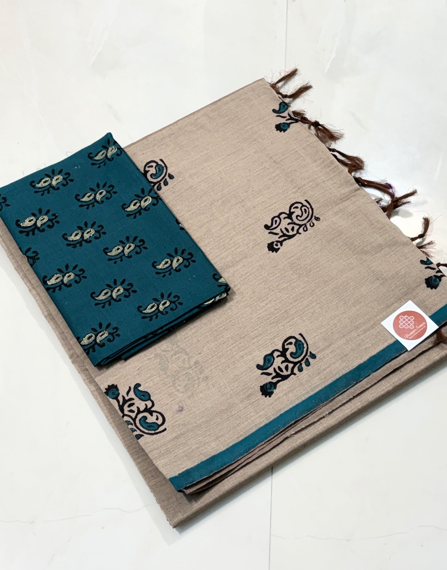 Cotton Silk Saree with Timeless Block Prints