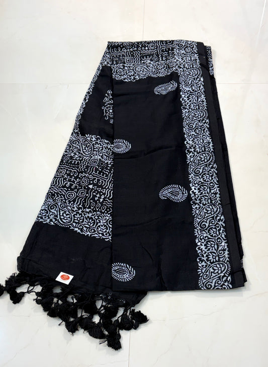 Linen with Block Print