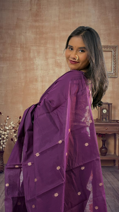 Maheshwari Diamond Saree – Graceful Weaves in Cotton Silk