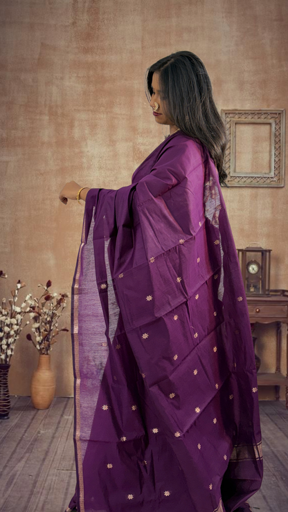 Maheshwari Diamond Saree – Graceful Weaves in Cotton Silk