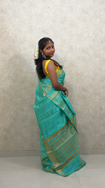 Raw Silk with Mango (Koyari) Border