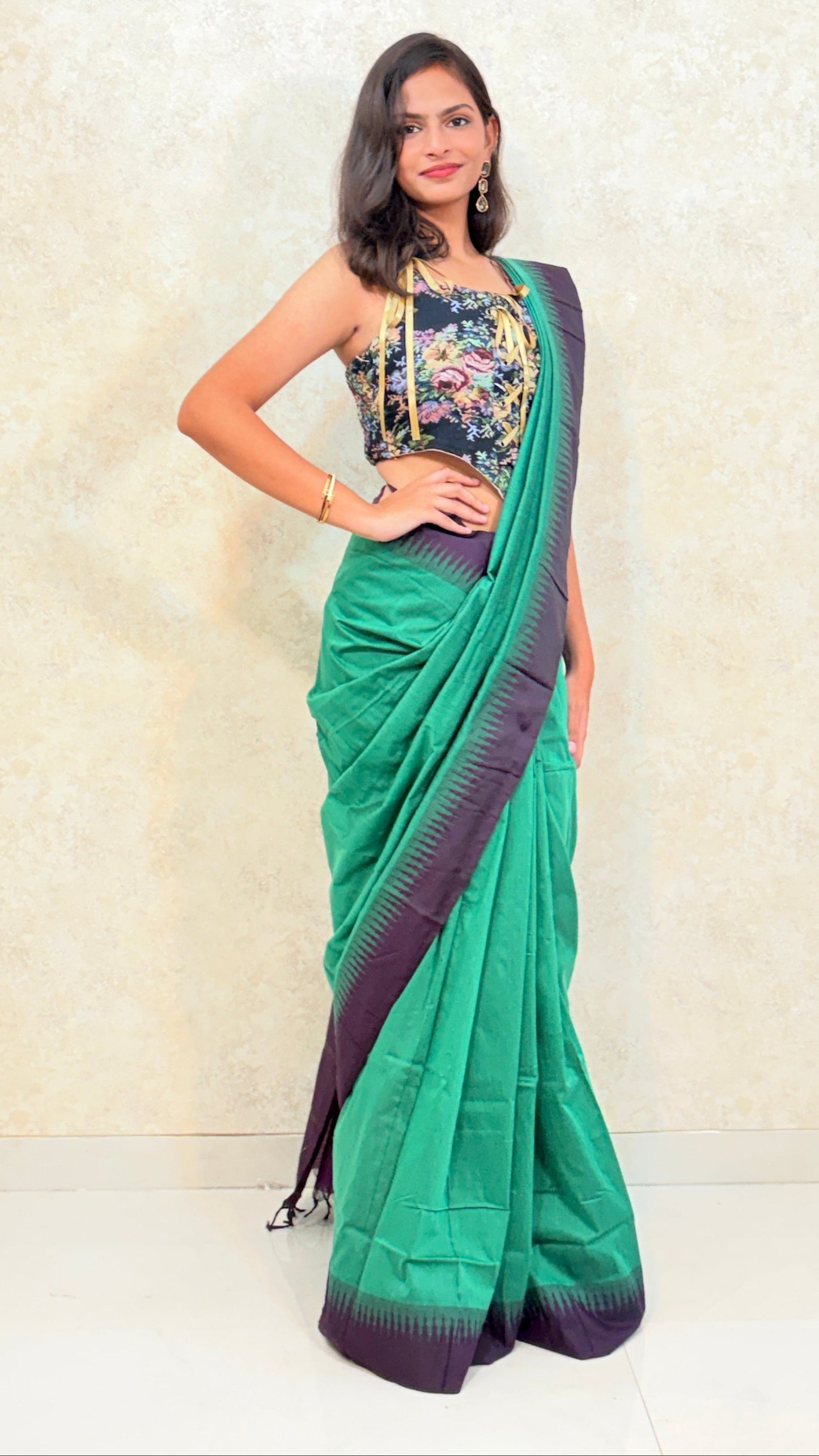 Temple borders, timeless grace – Kalyani Cotton Silk