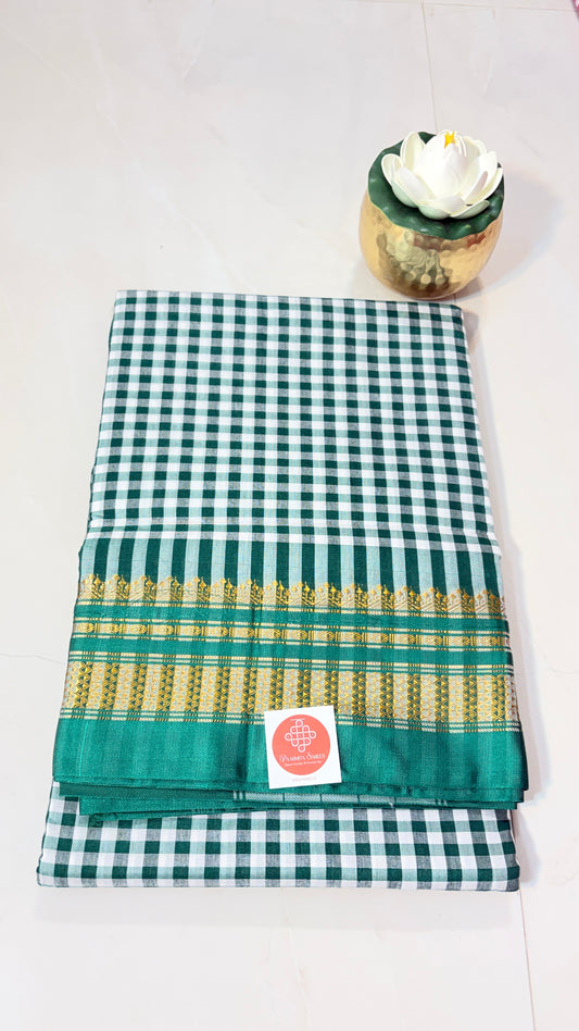 Heritage Irkal Cotton Saree in Checked Design