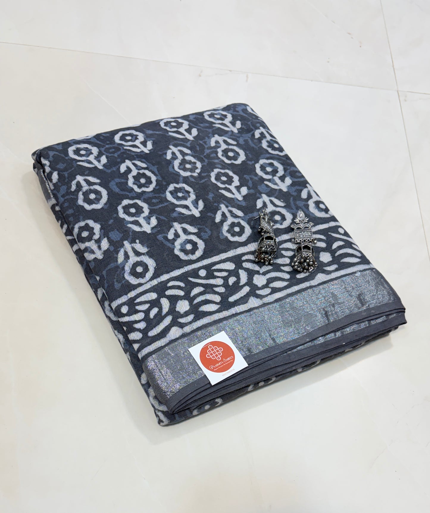 Earthy Elegance: Bagru in Linen Cotton sarees with zari borders
