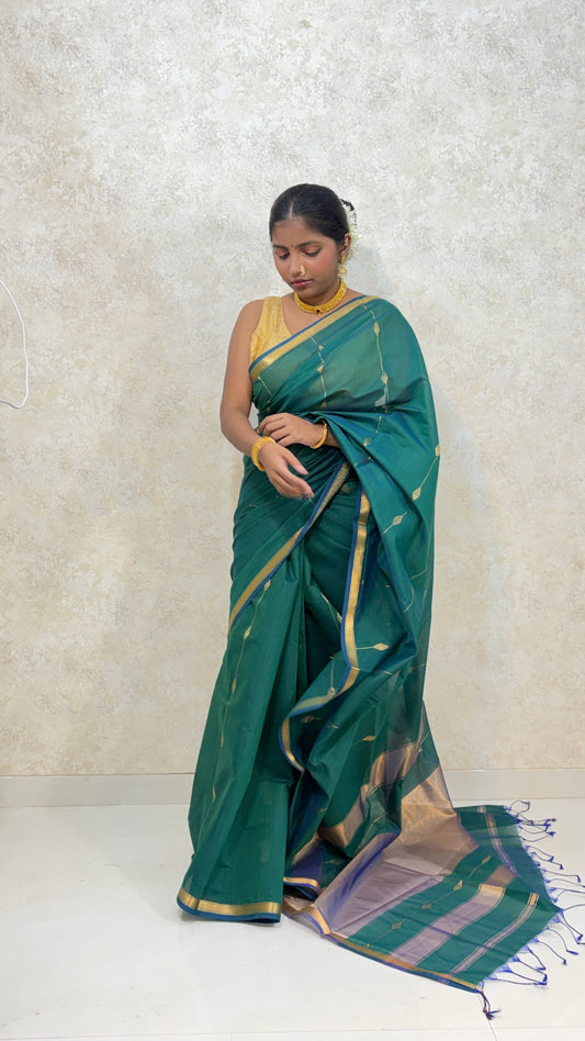 Maheshwari Magic in Diamond Edition – Graceful Weaves in Cotton Silk