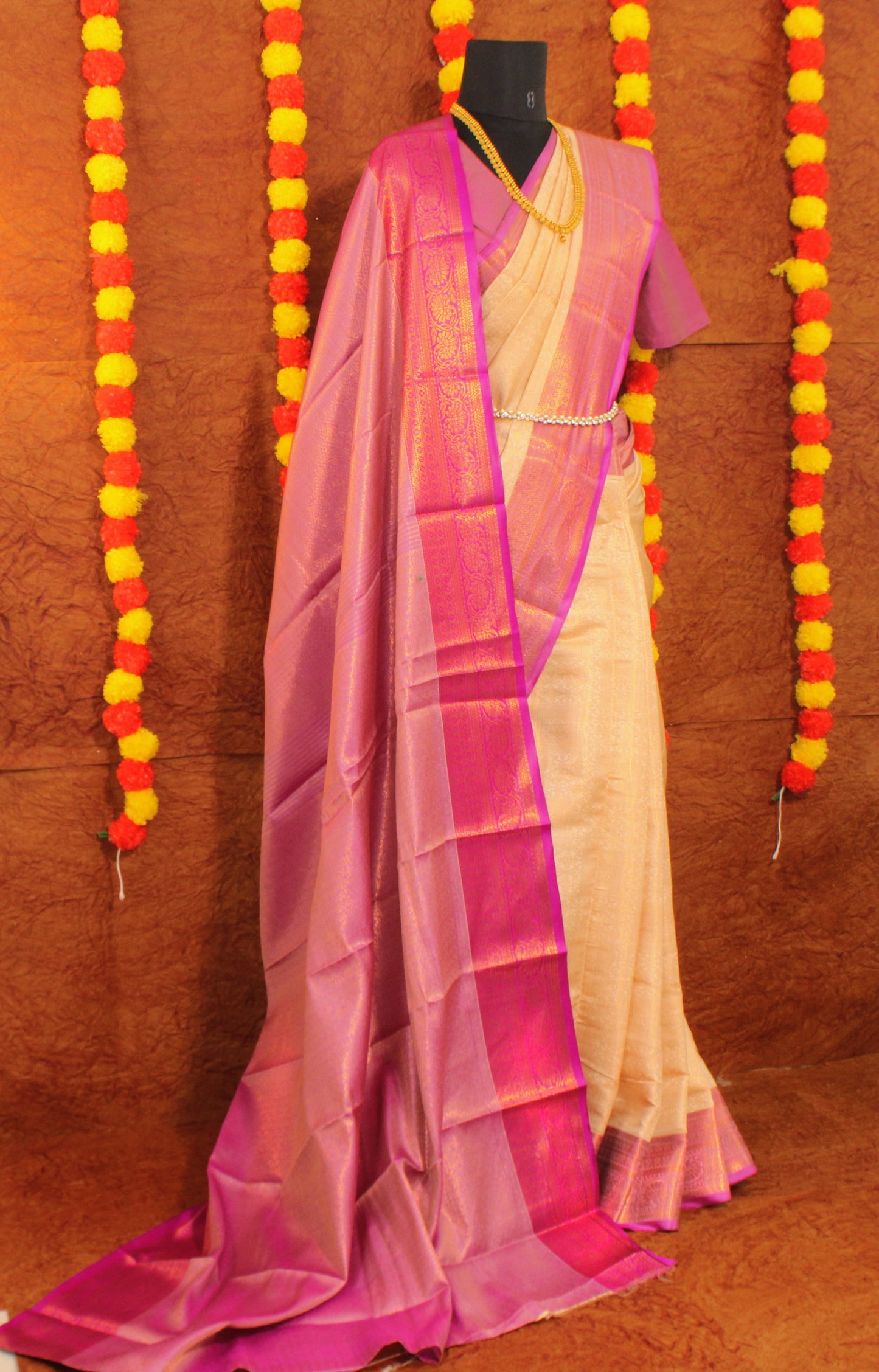 Golden Threads – Mysore Crepe Sarees with Contrast Borders