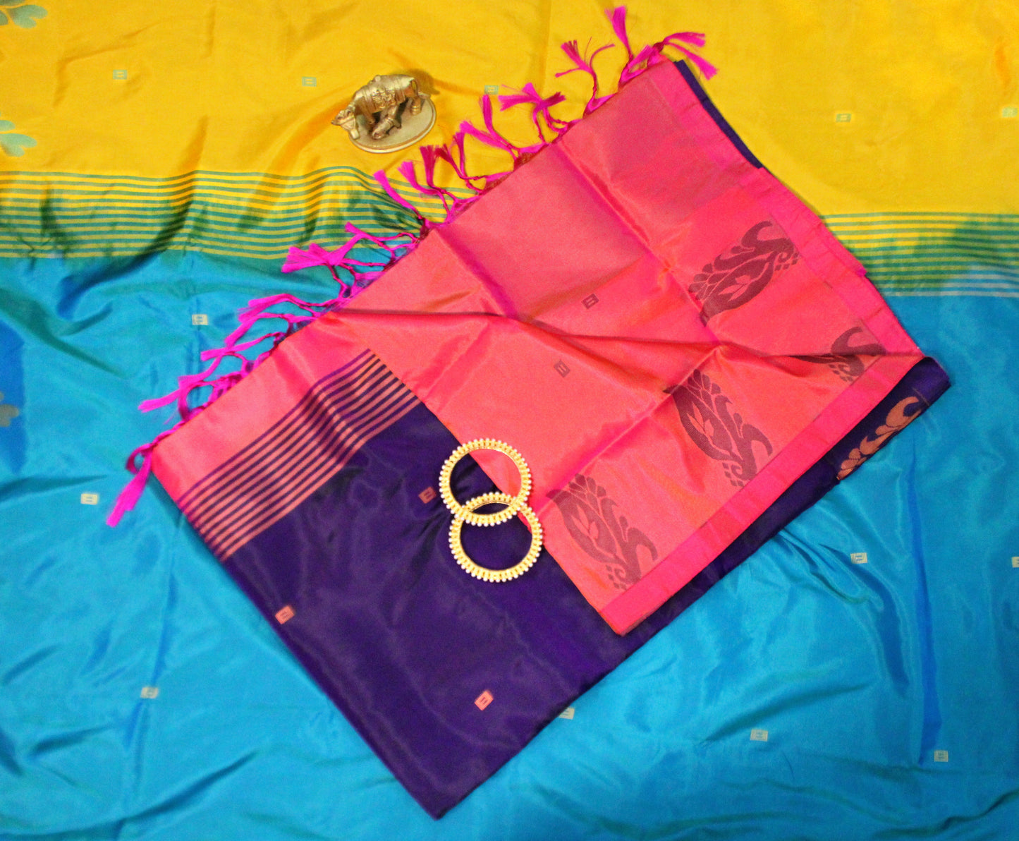Banana Pith Sarees  With Big Motifs- Eco-luxury in every drape