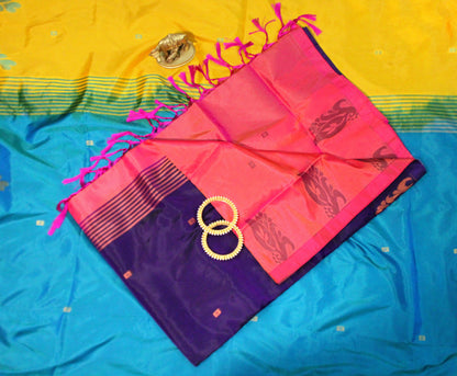 Banana Pith Sarees  With Big Motifs- Eco-luxury in every drape
