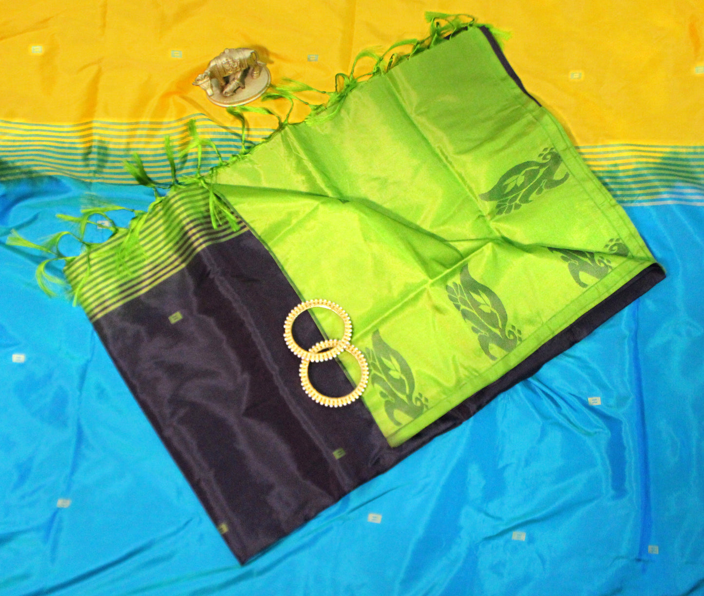 Banana Pith Sarees  With Big Motifs- Eco-luxury in every drape