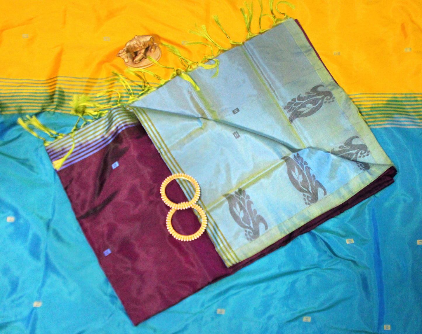 Banana Pith Sarees  With Big Motifs- Eco-luxury in every drape