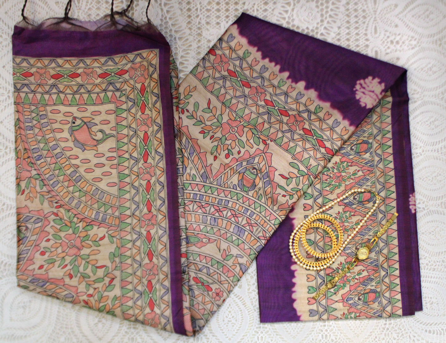 Madhubani Muse |Semi Tussar Silks
