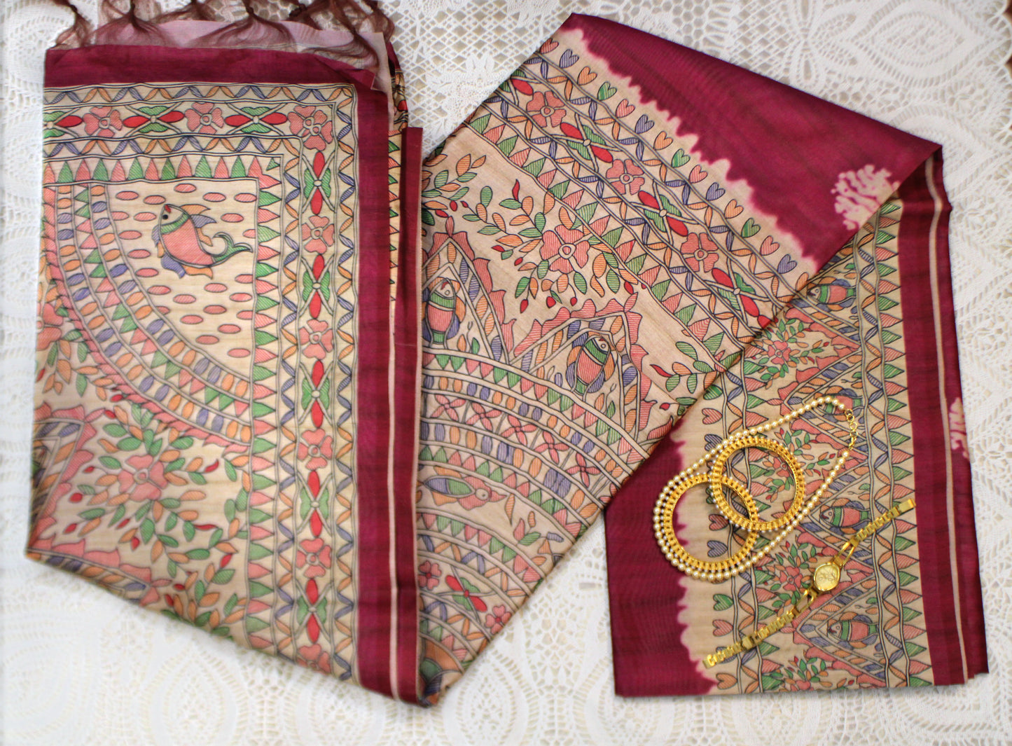 Madhubani Muse |Semi Tussar Silks