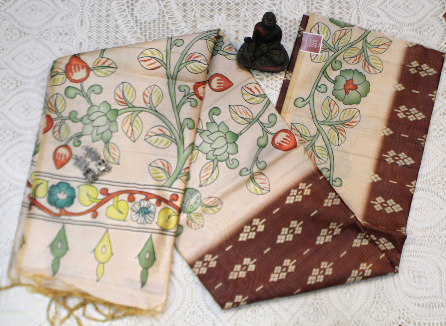Kalamkari Charm in Tussar | Wear Your Vibe