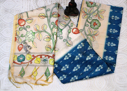 Kalamkari Charm in Tussar | Wear Your Vibe