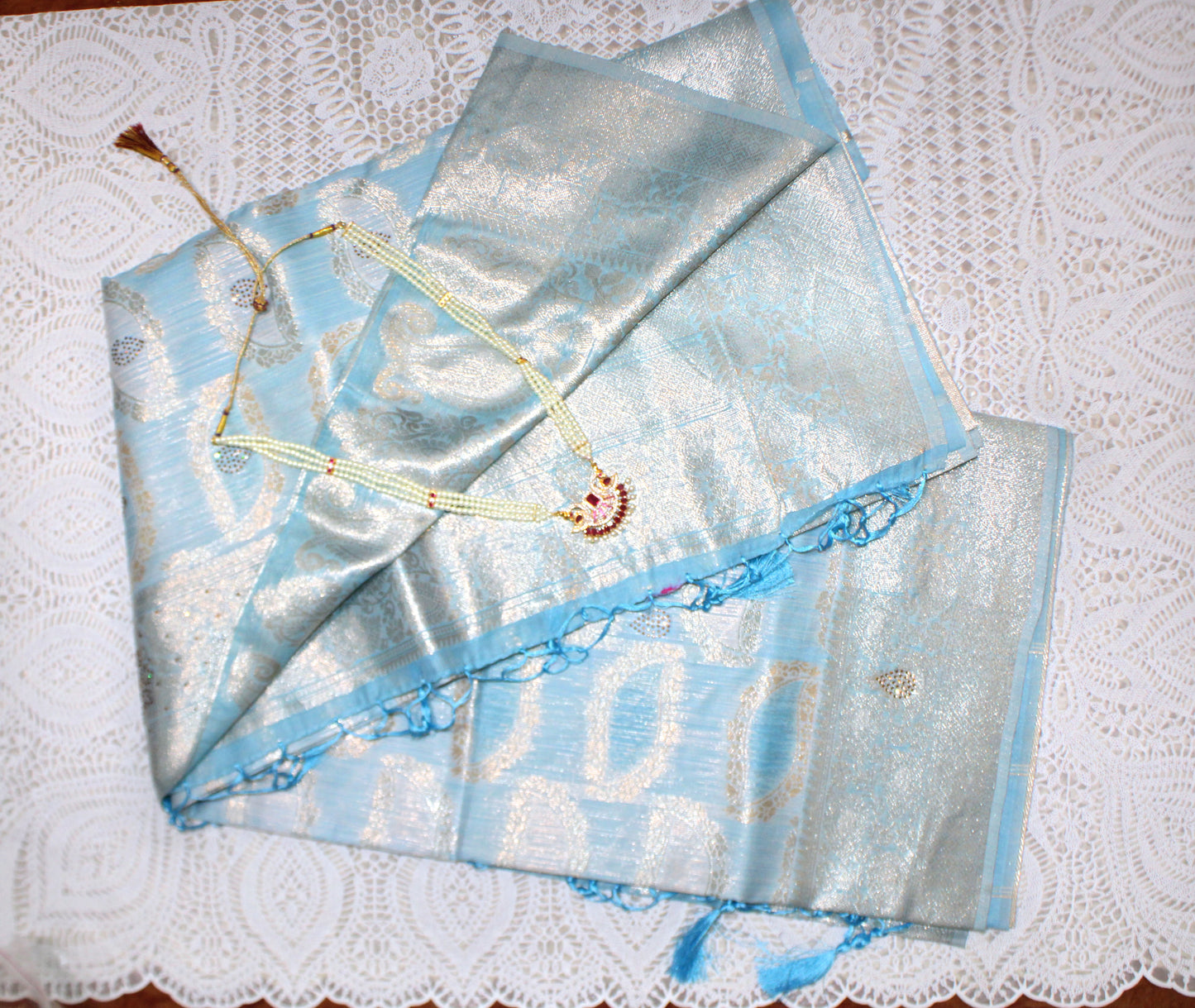 Magic Orchid  Semisilk Saree |  Pure Floral Grace