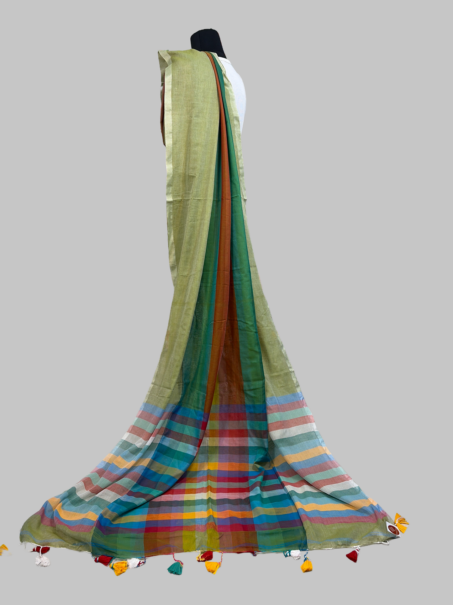 Mul Cotton Sarees In Satrangi  Stripes