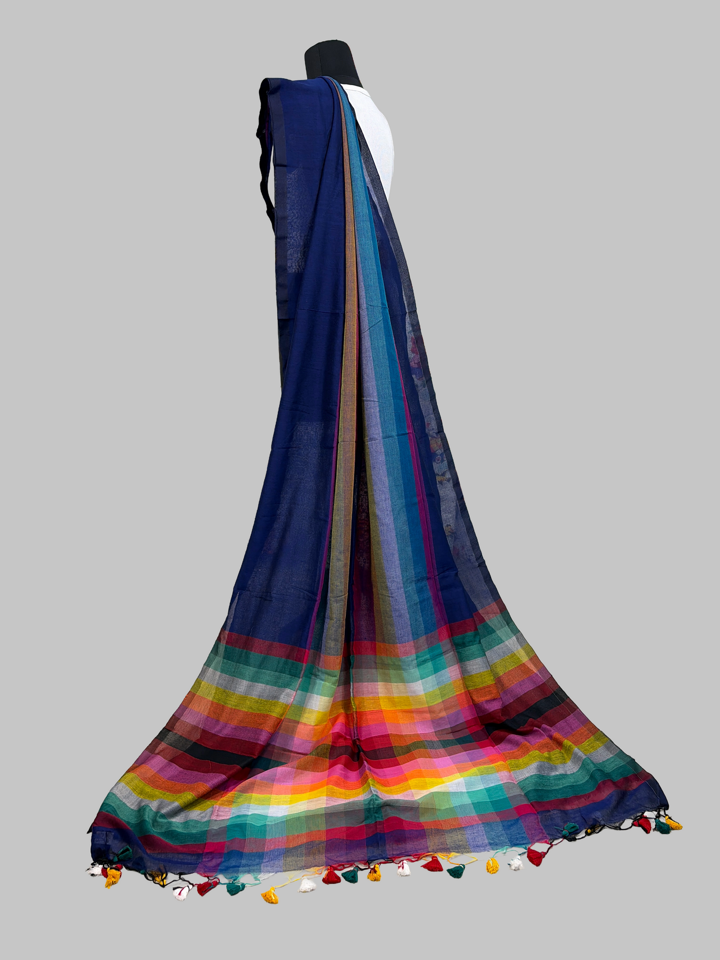 Mul Cotton Sarees In Satrangi  Stripes